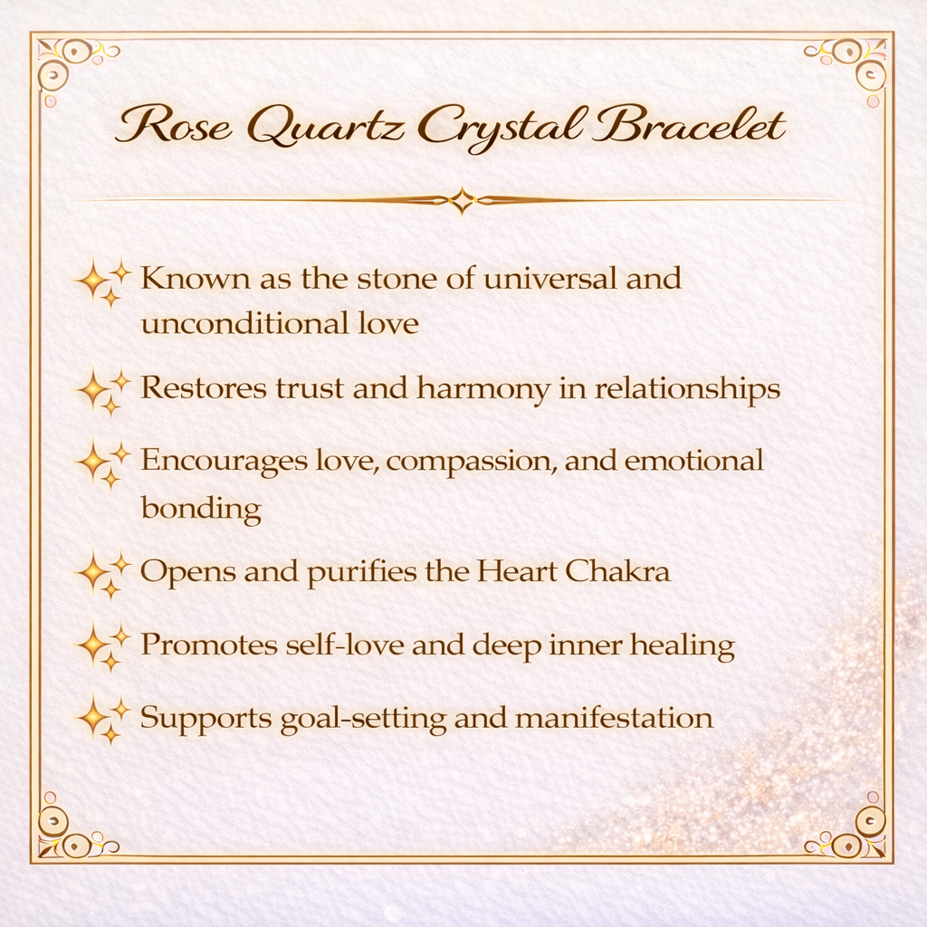 Rose Quartz Crystal Bracelet