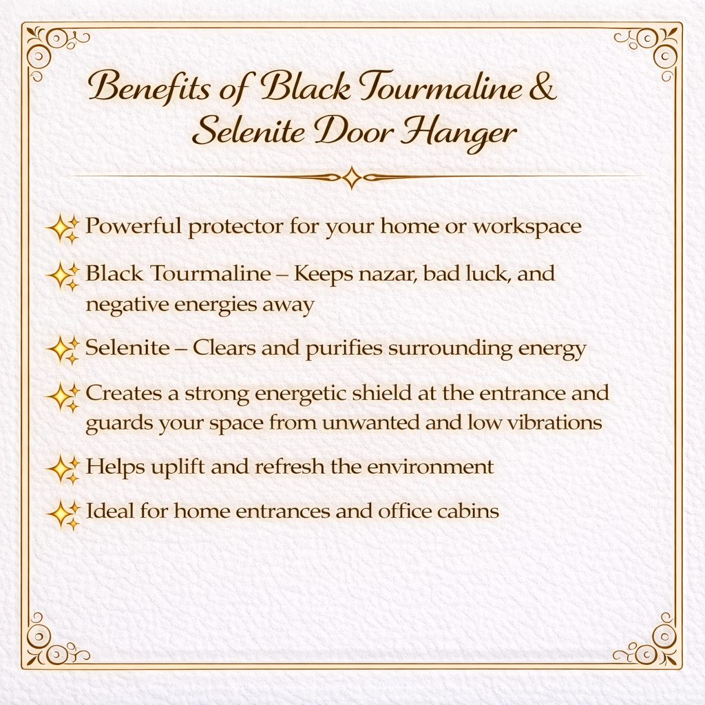 Black Tourmaline & Selenite Door Hanger