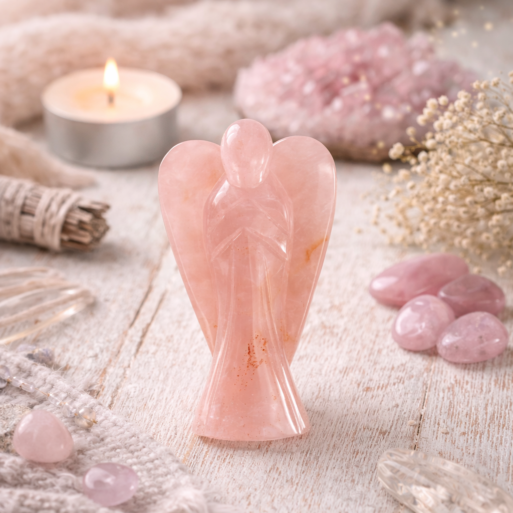 Rose Quartz Crystal Angel