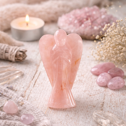 Rose Quartz Crystal Angel