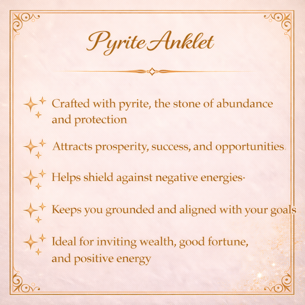 Pyrite Crystal Anklet