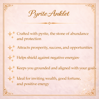 Pyrite Crystal Anklet
