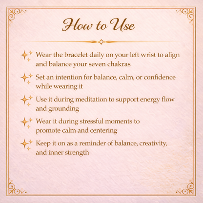 7 Chakra Crystal Bracelet