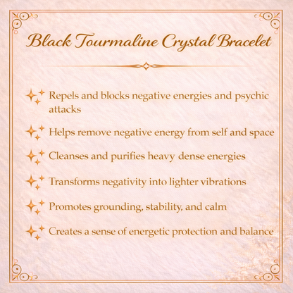 Black Tourmaline Crystal Bracelet