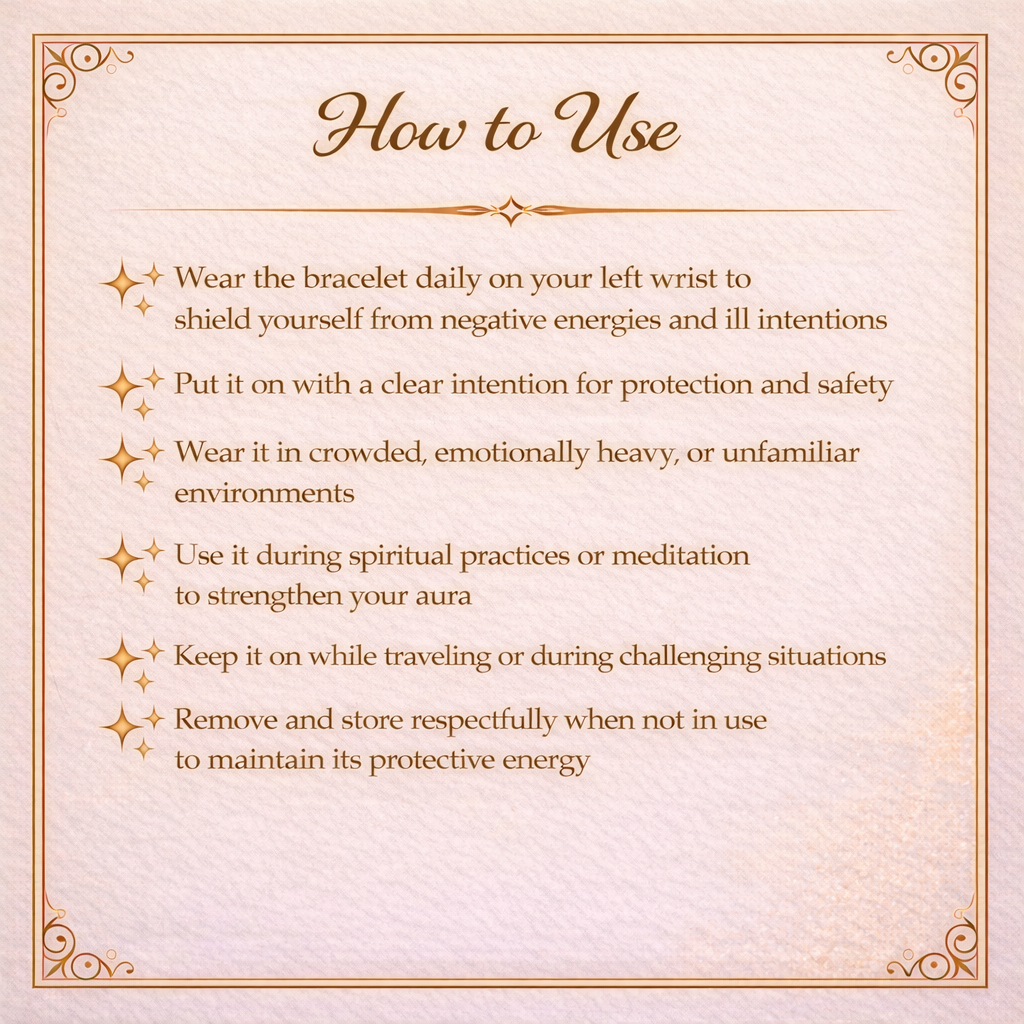 Black Magic Protection Crystal Bracelet