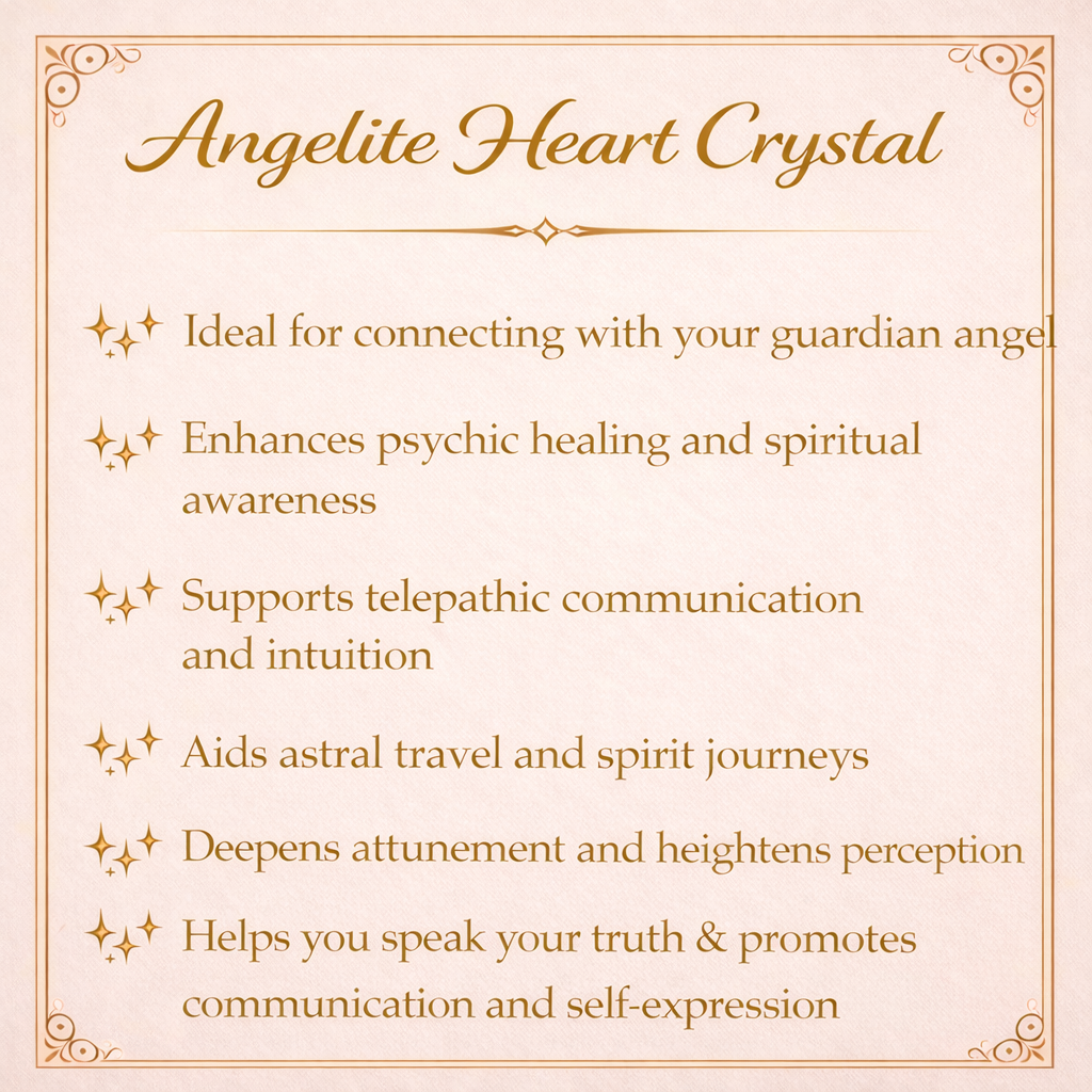 Angelite Heart Crystal