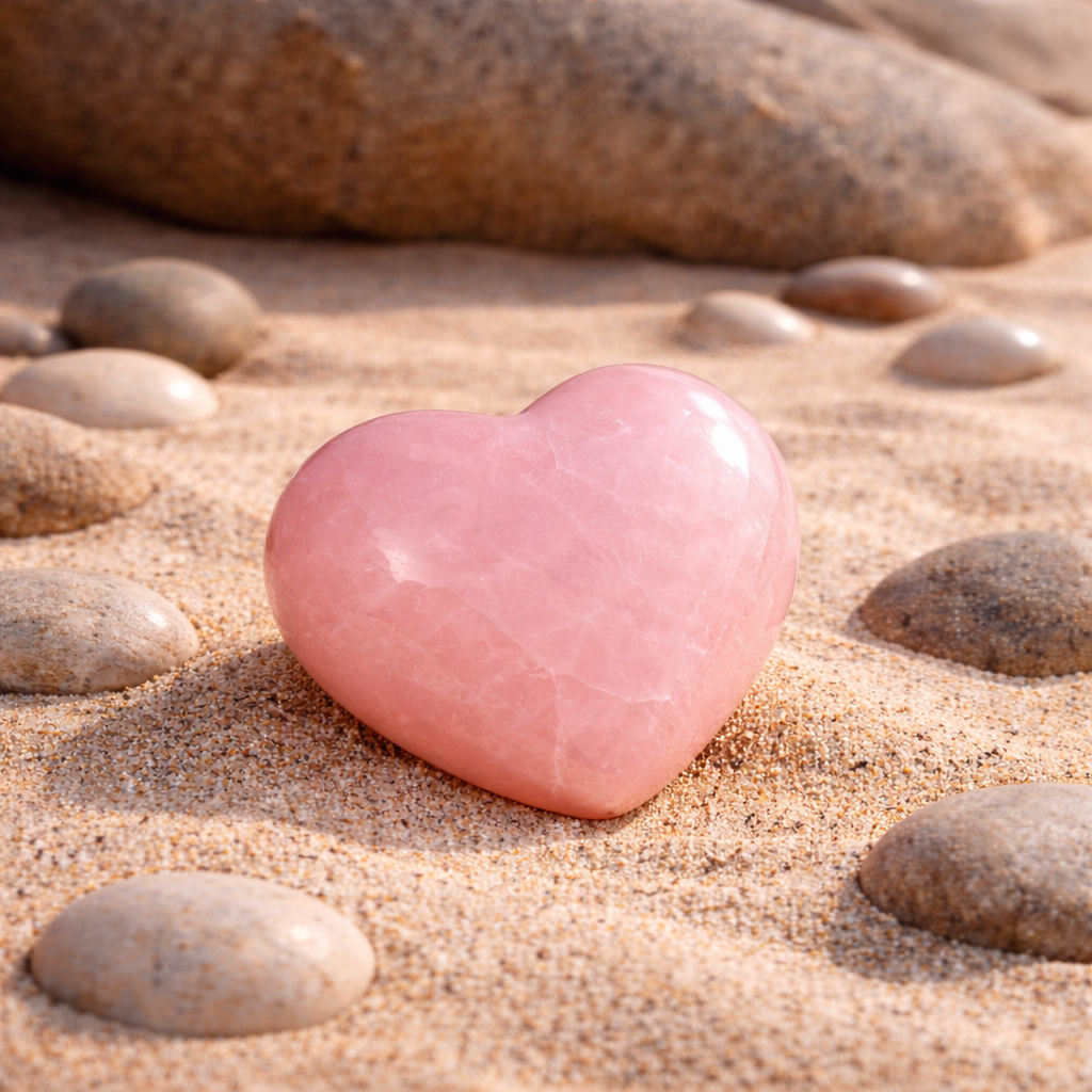 Rose Quartz Heart Crystal
