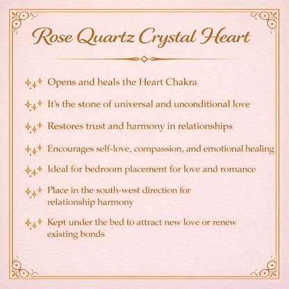Rose Quartz Heart Crystal