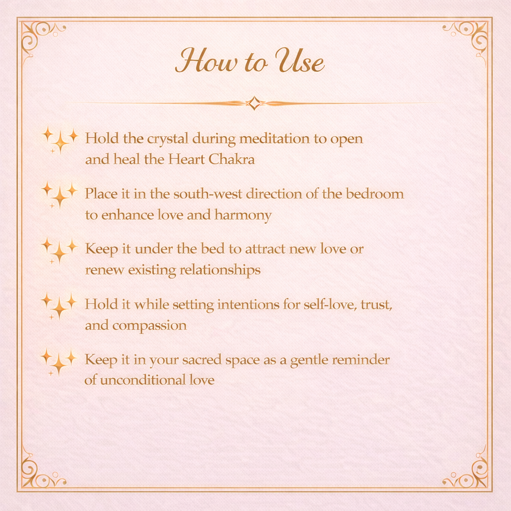 Rose Quartz Heart Crystal