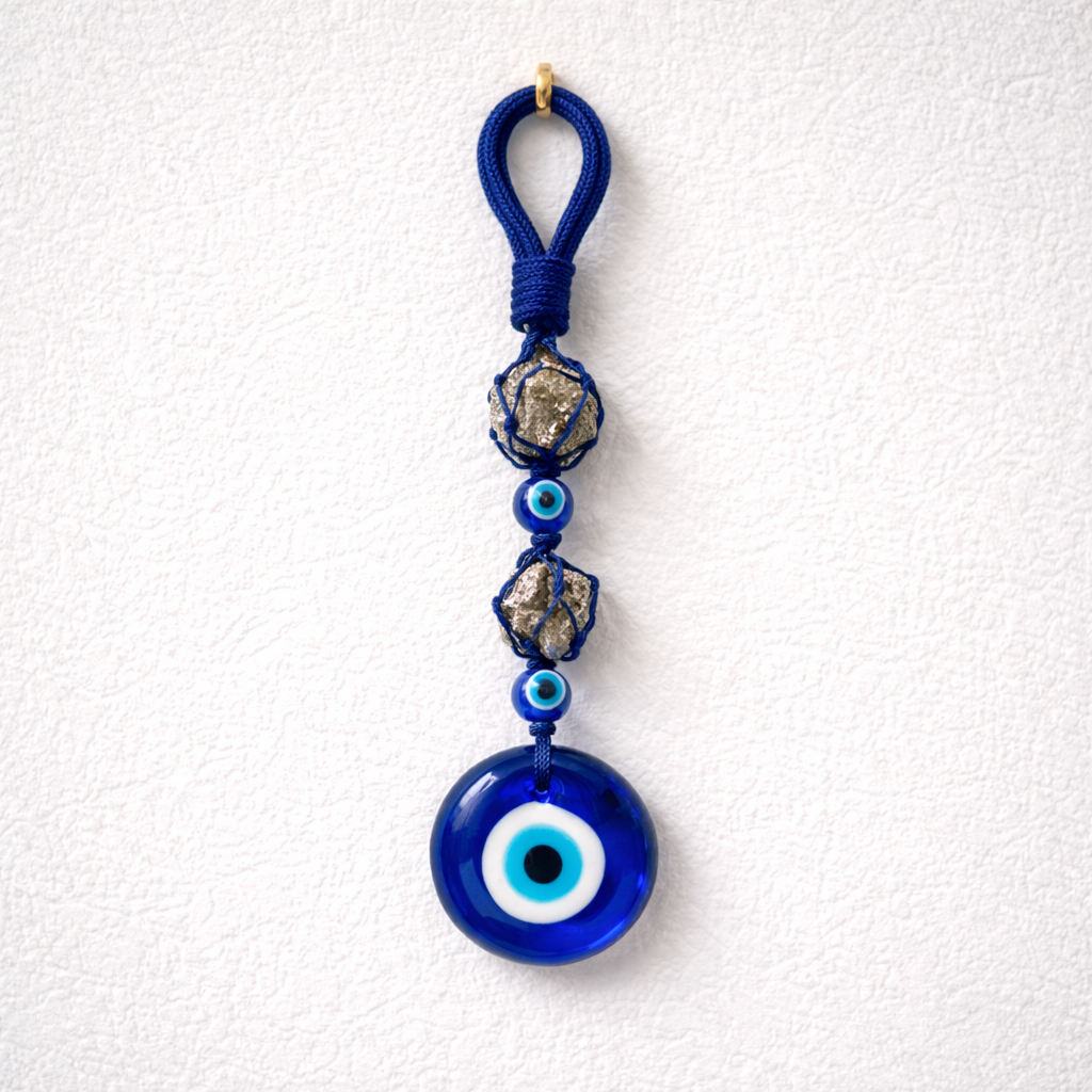 Pyrite Evil Eye Money Block Removal Hanger