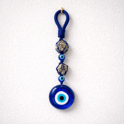 Pyrite Evil Eye Money Block Removal Hanger